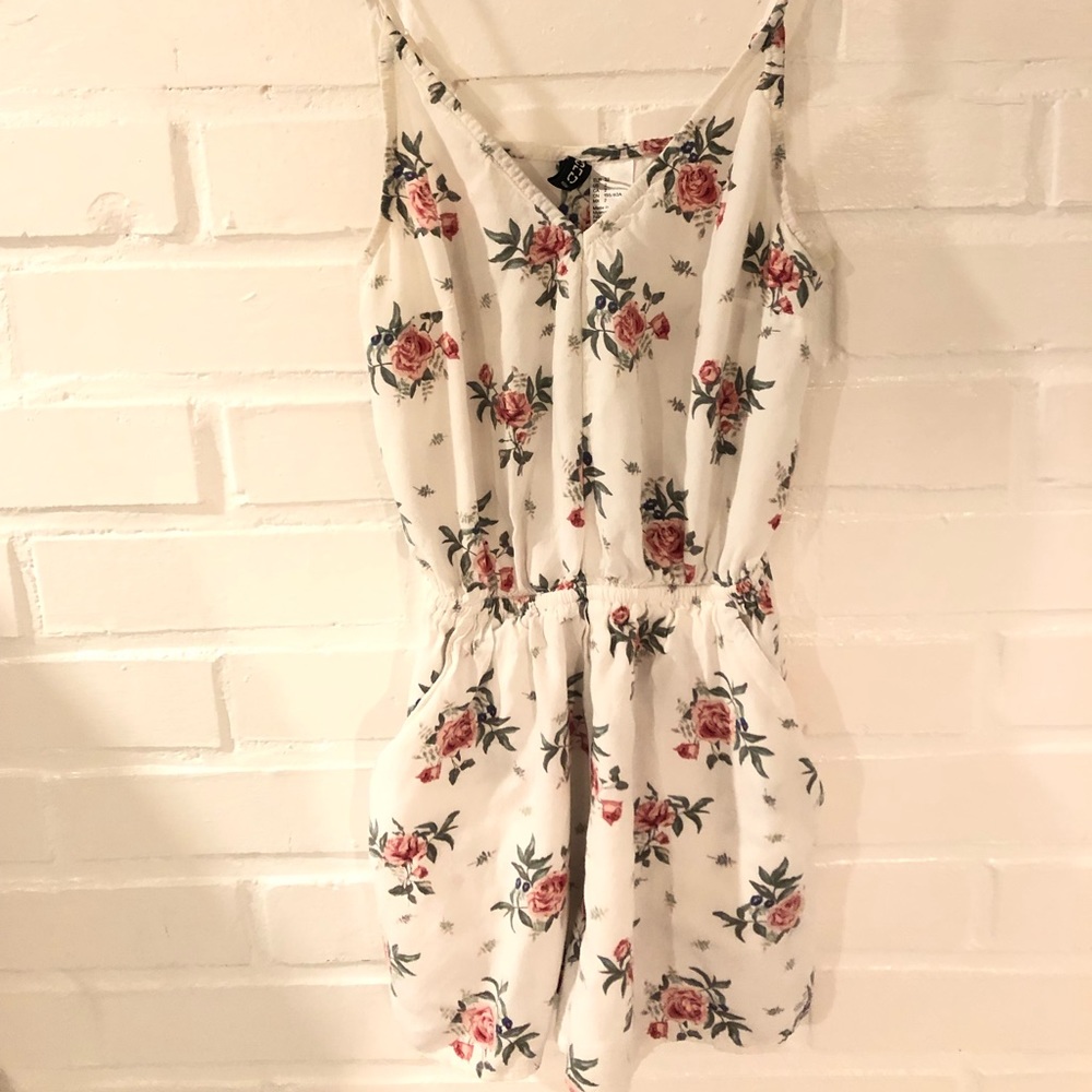 Flower print romper
